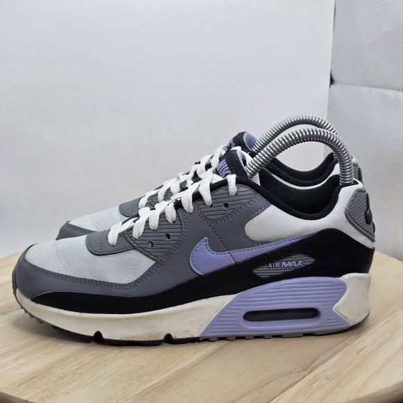 Nike Other - Youth Size 4Y - Nike Air Max 90 LTR Shoes Gray Purple Sneakers W5.5 - DV3607-001